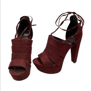Maroon Platform Heels